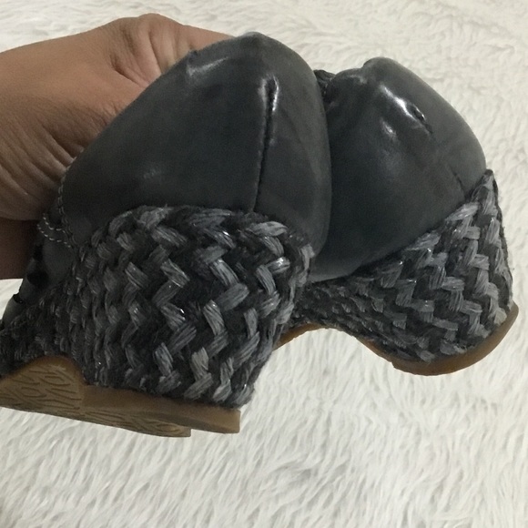 Samoa women’s blue Italian leather slip on platform shoes size 10 - Picture 7 of 8